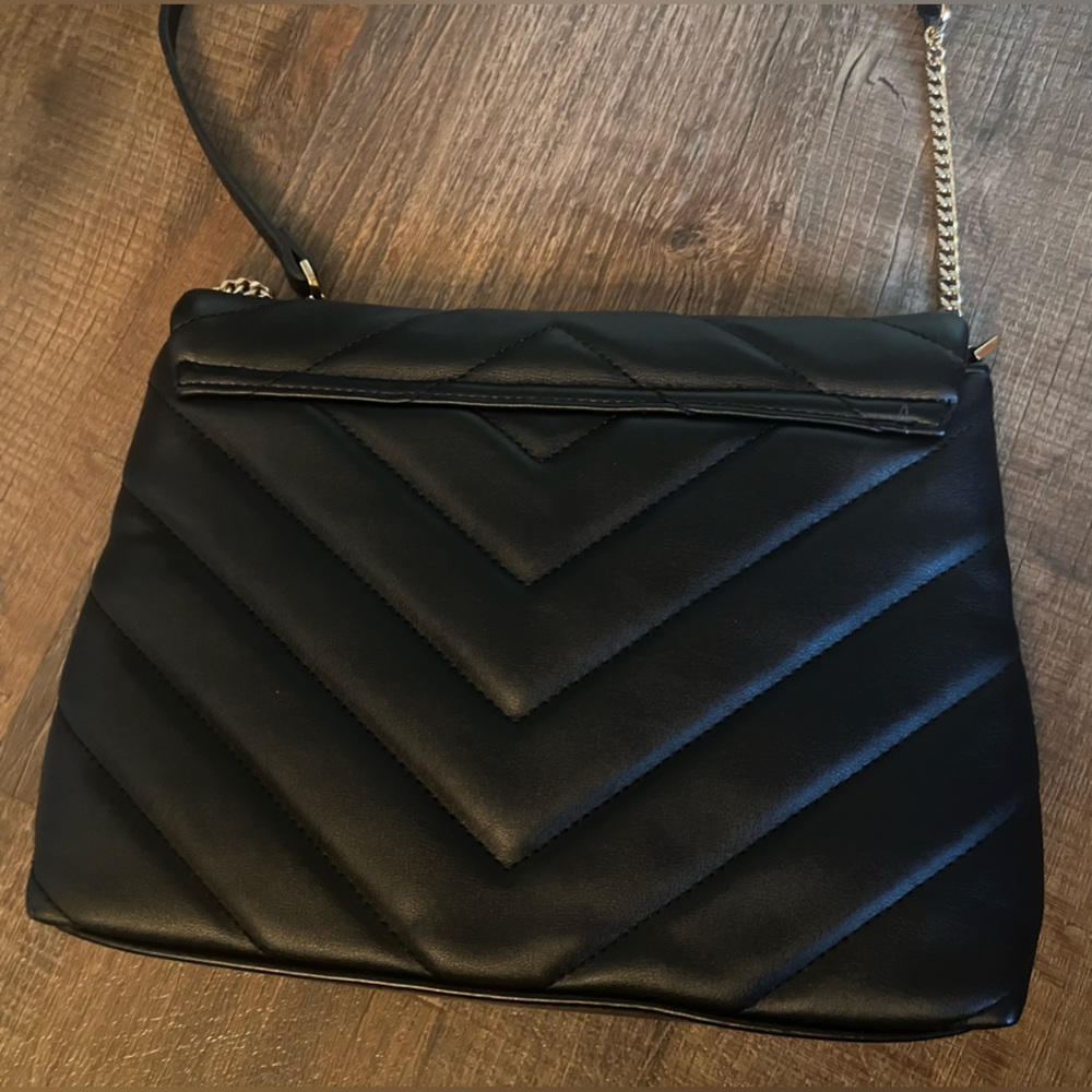 A New Day Black Quilted Shoulder Bag with zipper closure. New without tags. - Picture 9 of 11